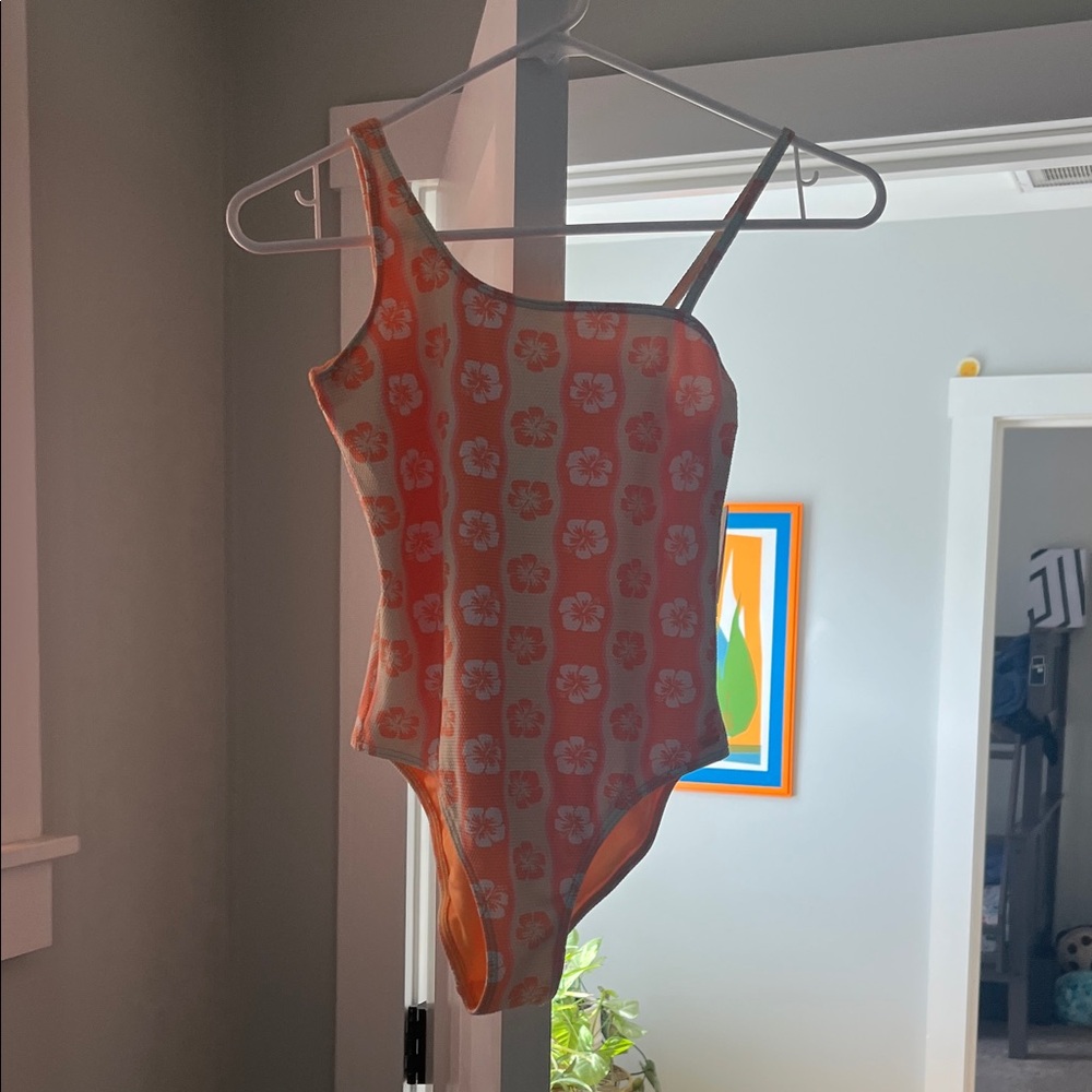 Roxy Kids Swim One Piece - Orange Floral